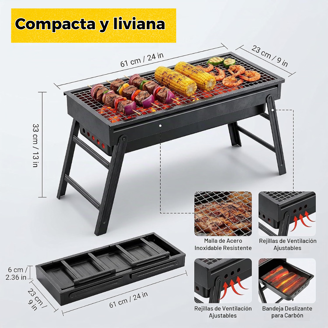 Parrilla Carbón Portátil