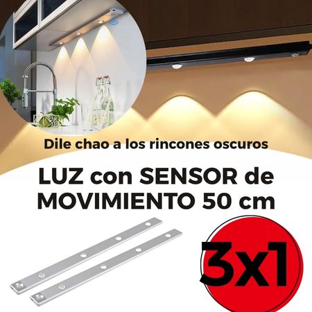 Luz Sensor Movimiento 50 cm 3x1
