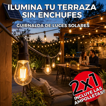 Guirnalda de Luces Solares con Ampolletas