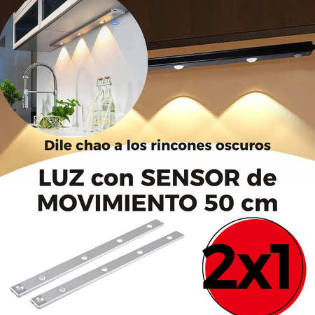 Luz Sensor Movimiento 50 cm 3x1